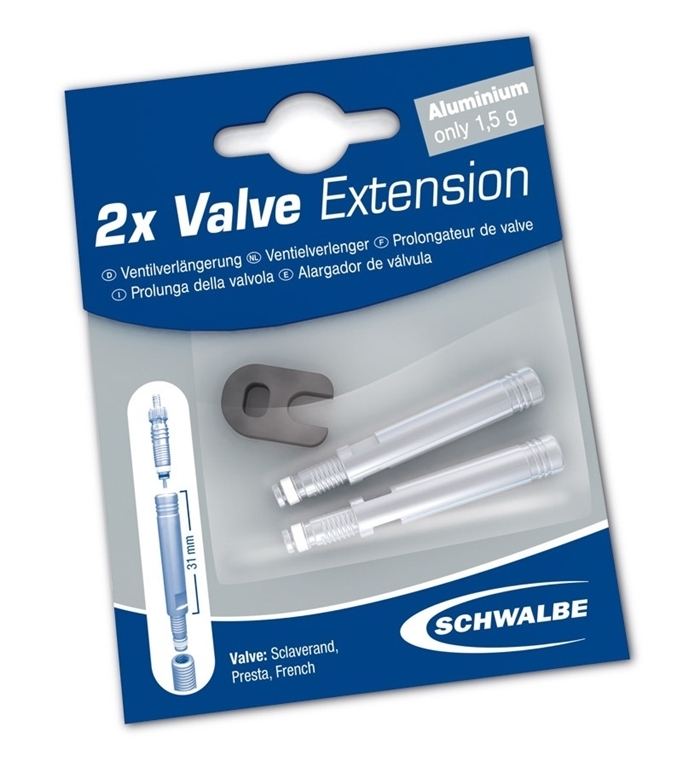 Schwalbe ventielverlenger 30mm aluminium